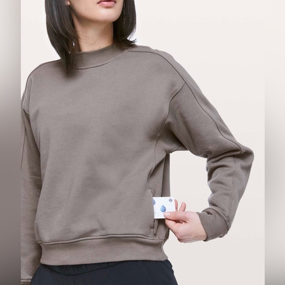 lululemon athletica Sweaters - Lululemon Crew Chill On Pullover Taupe Sweater